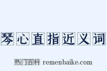 琴心直指近义词是什么意思的图片